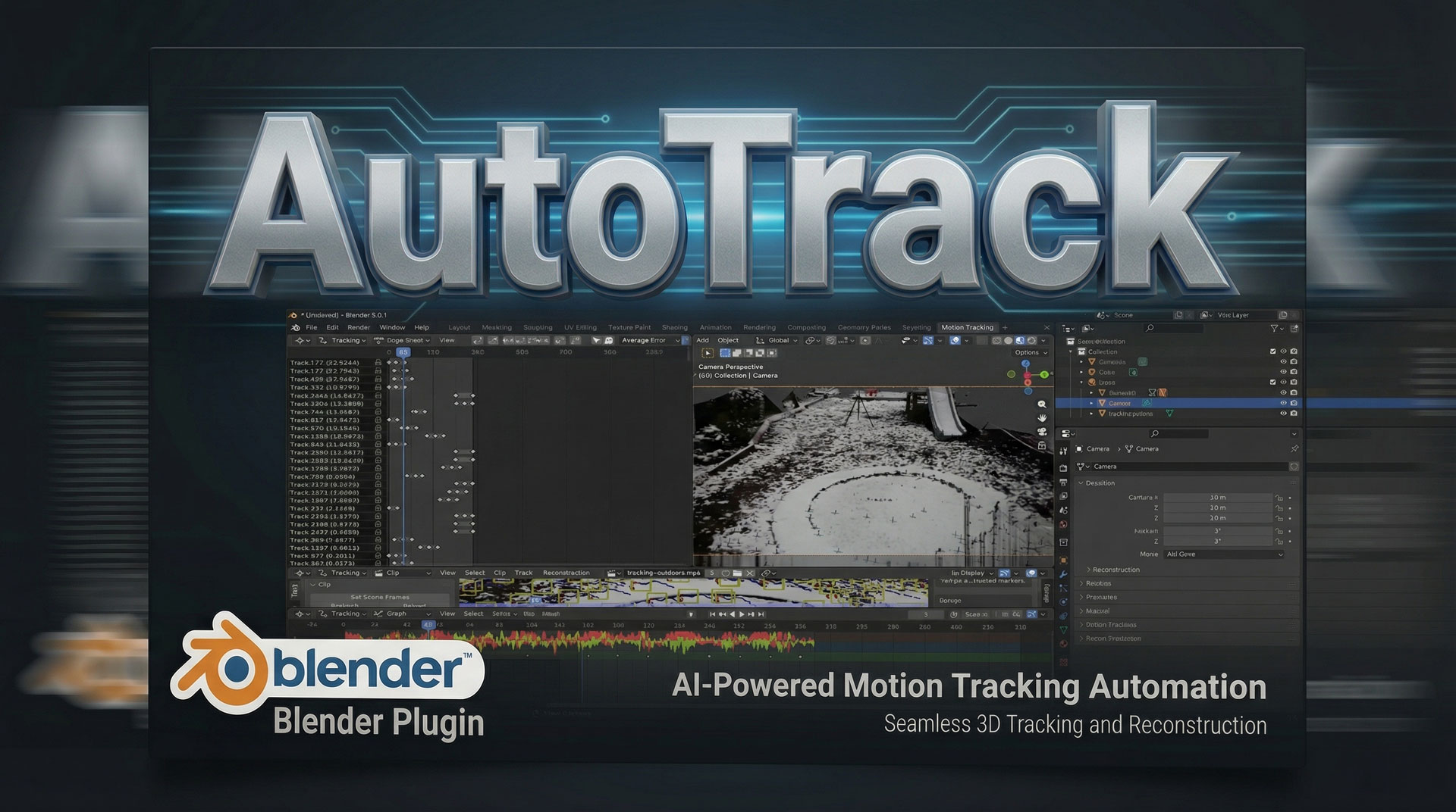 Blender插件 自动化3D三维镜头轨迹跟踪插件v4.0.4版本 AutoTrack v4.0.4 for Blender插图 Blender插件 自动化3D三维镜头轨迹跟踪插件v4.0.4版本 AutoTrack v4.0.4 for Blender插图