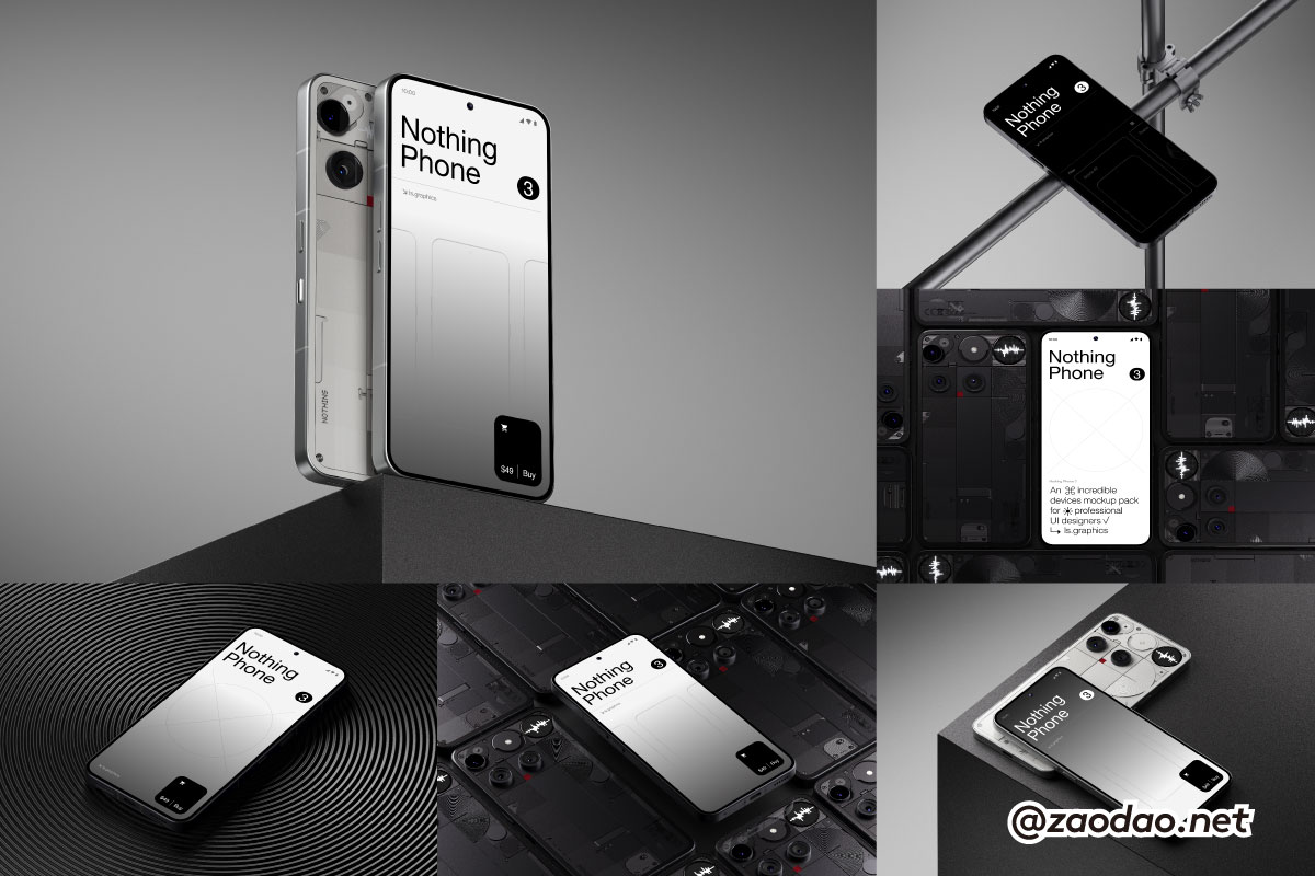 16款工业风UI设计作品展示效果图Nothing Phone安卓手机样机ps模板 AF-Mockup, Nothing Phone 3 by ls.graphics特色图 16款工业风UI设计作品展示效果图Nothing Phone安卓手机样机ps模板 AF-Mockup, Nothing Phone 3 by ls.graphics