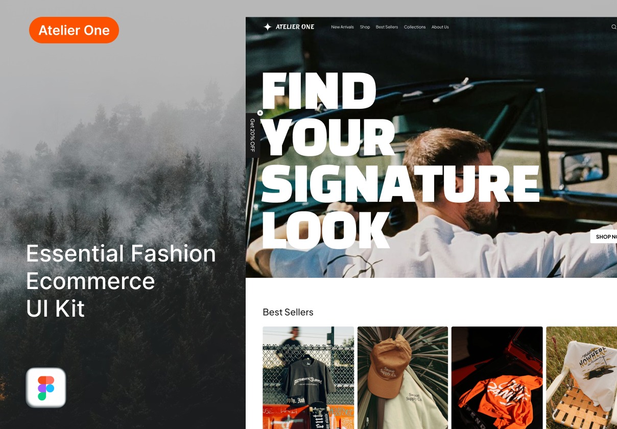 响应式服装产品在线销售电子商城网站用户界面ui设计figma模板套件 Artelier One – Premium Minimal Fashion Ecommerce UI Kit特色图 响应式服装产品在线销售电子商城网站用户界面ui设计figma模板套件 Artelier One – Premium Minimal Fashion Ecommerce UI Kit
