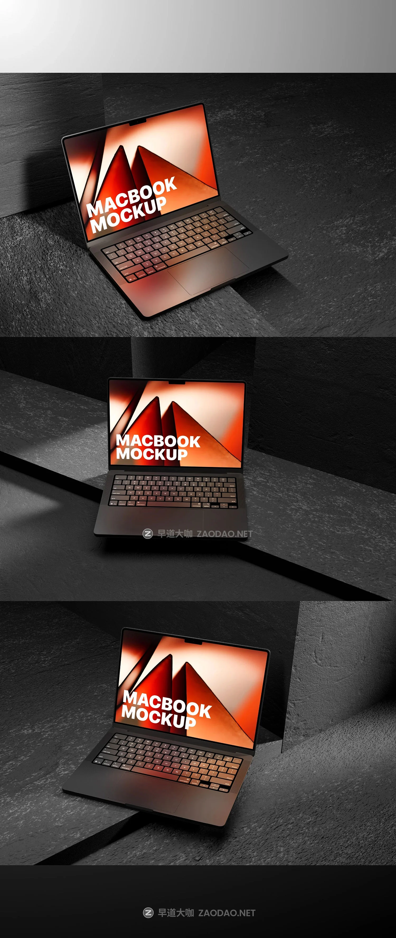 3款工业风网站ui作品集设计苹果MacBook Pro M5电脑贴图psd样机模板 MacBook Pro M5 Mockup插图4 3款工业风网站ui作品集设计苹果MacBook Pro M5电脑贴图psd样机模板 MacBook Pro M5 Mockup插图4