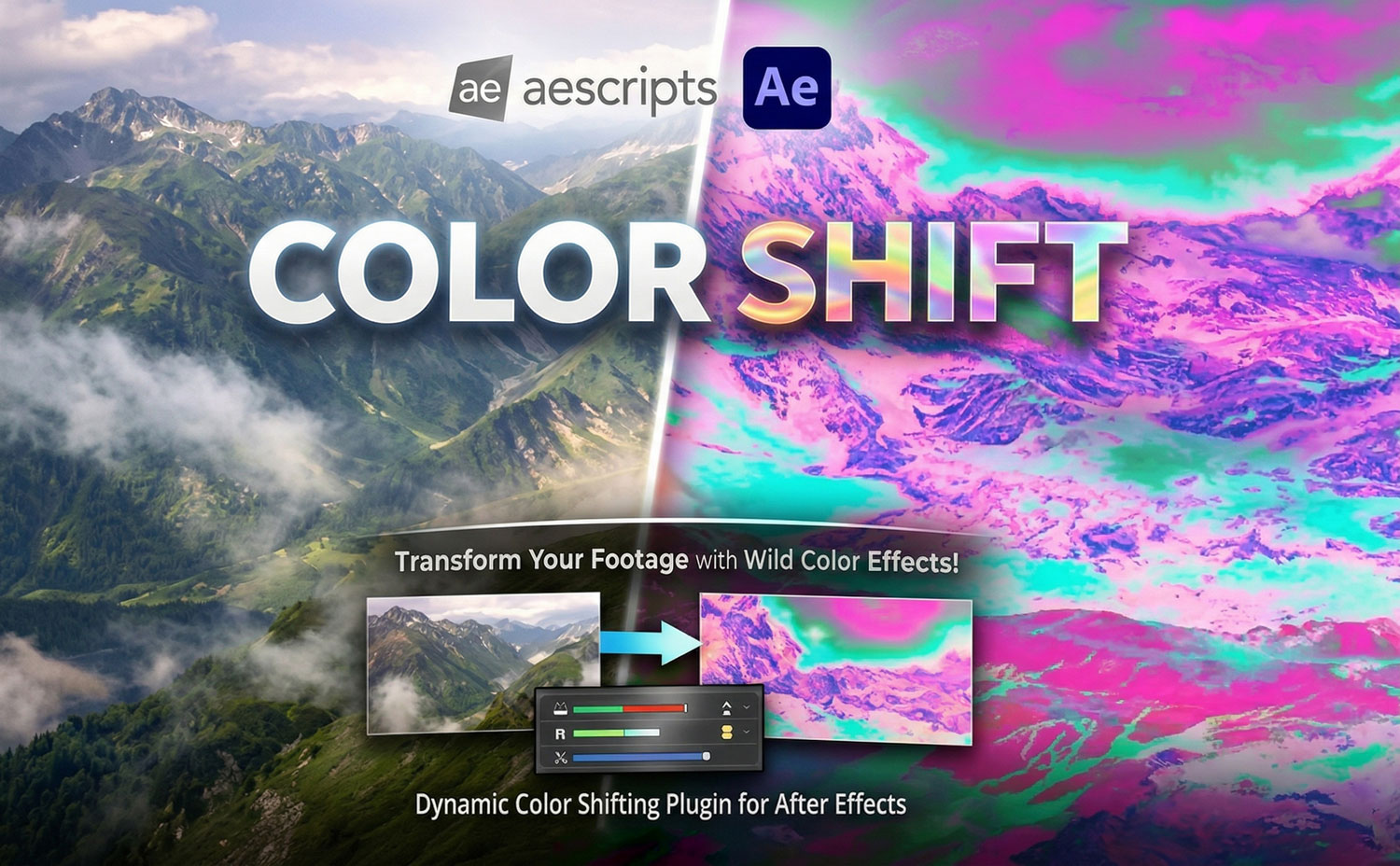 AE插件 视频色彩渐变映射热成像调色特效工具 Win/Mac破解版 + 使用教程Aescripts – Color Shift v1.1.0特色图 AE插件 视频色彩渐变映射热成像调色特效工具 Win/Mac破解版 + 使用教程Aescripts – Color Shift v1.1.0