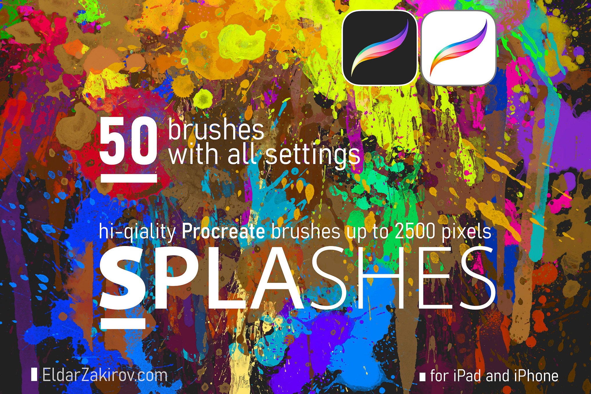 50组街头涂鸦油漆飞溅泼墨肌理纹理Procreate笔刷设计素材 50 Hi-Res SPLASHES brushes for PROCREATE特色图 50组街头涂鸦油漆飞溅泼墨肌理纹理Procreate笔刷设计素材 50 Hi-Res SPLASHES brushes for PROCREATE