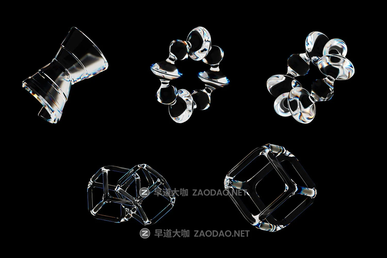 44款超逼真高清未来感透明3D玻璃水晶宝石png免抠图设计素材 3D Abstract Shapes Glass Dispersion插图8 44款超逼真高清未来感透明3D玻璃水晶宝石png免抠图设计素材 3D Abstract Shapes Glass Dispersion插图8