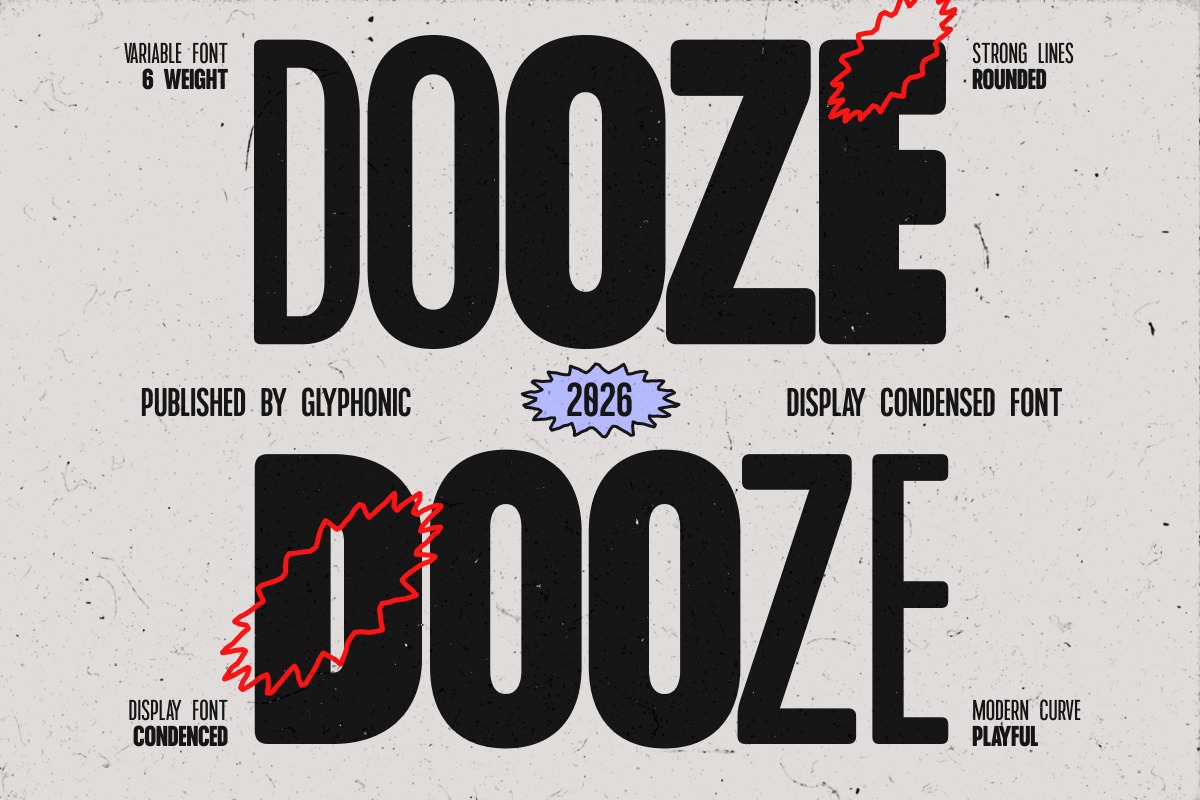 现代涂鸦街头品牌海报标题设计无衬线英文字体安装包 Dooze – Display Condensed Sans特色图 现代涂鸦街头品牌海报标题设计无衬线英文字体安装包 Dooze – Display Condensed Sans