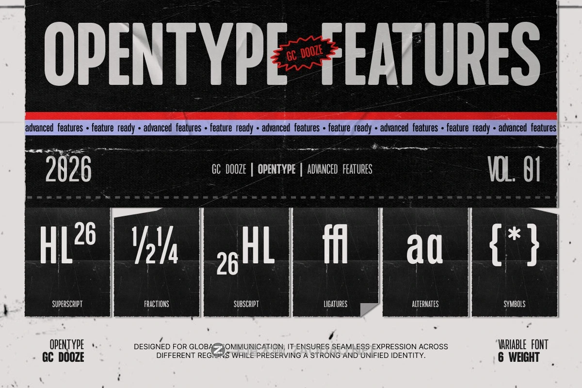 现代涂鸦街头品牌海报标题设计无衬线英文字体安装包 Dooze – Display Condensed Sans插图3 现代涂鸦街头品牌海报标题设计无衬线英文字体安装包 Dooze – Display Condensed Sans插图3