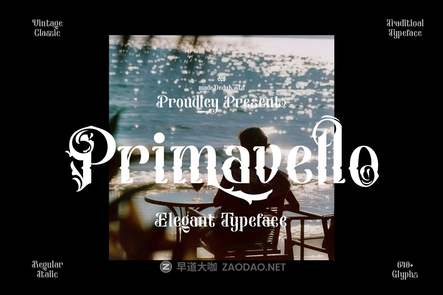 现代优雅品牌婚礼邀请函标志设计装饰英文字体安装包 Primavello Font插图 现代优雅品牌婚礼邀请函标志设计装饰英文字体安装包 Primavello Font插图