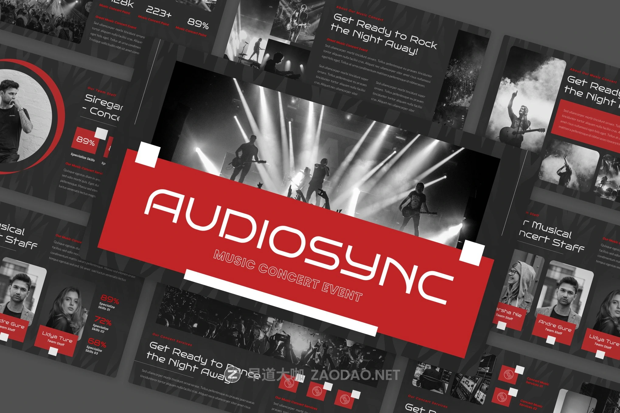 现代时尚音乐会营销策划演示文稿设计ppt模版 Audiosync – Music Concert Powerpoint Template插图 现代时尚音乐会营销策划演示文稿设计ppt模版 Audiosync – Music Concert Powerpoint Template插图