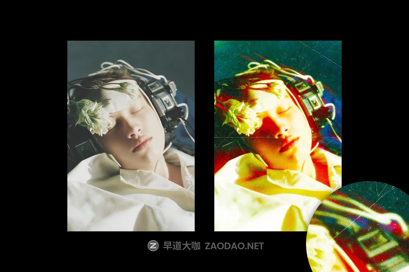 复古怀旧褶皱颗粒划痕失真漏光过曝海报照片效果ps特效滤镜样机 Neo Vintage Paper Print Effect插图1 复古怀旧褶皱颗粒划痕失真漏光过曝海报照片效果ps特效滤镜样机 Neo Vintage Paper Print Effect插图1