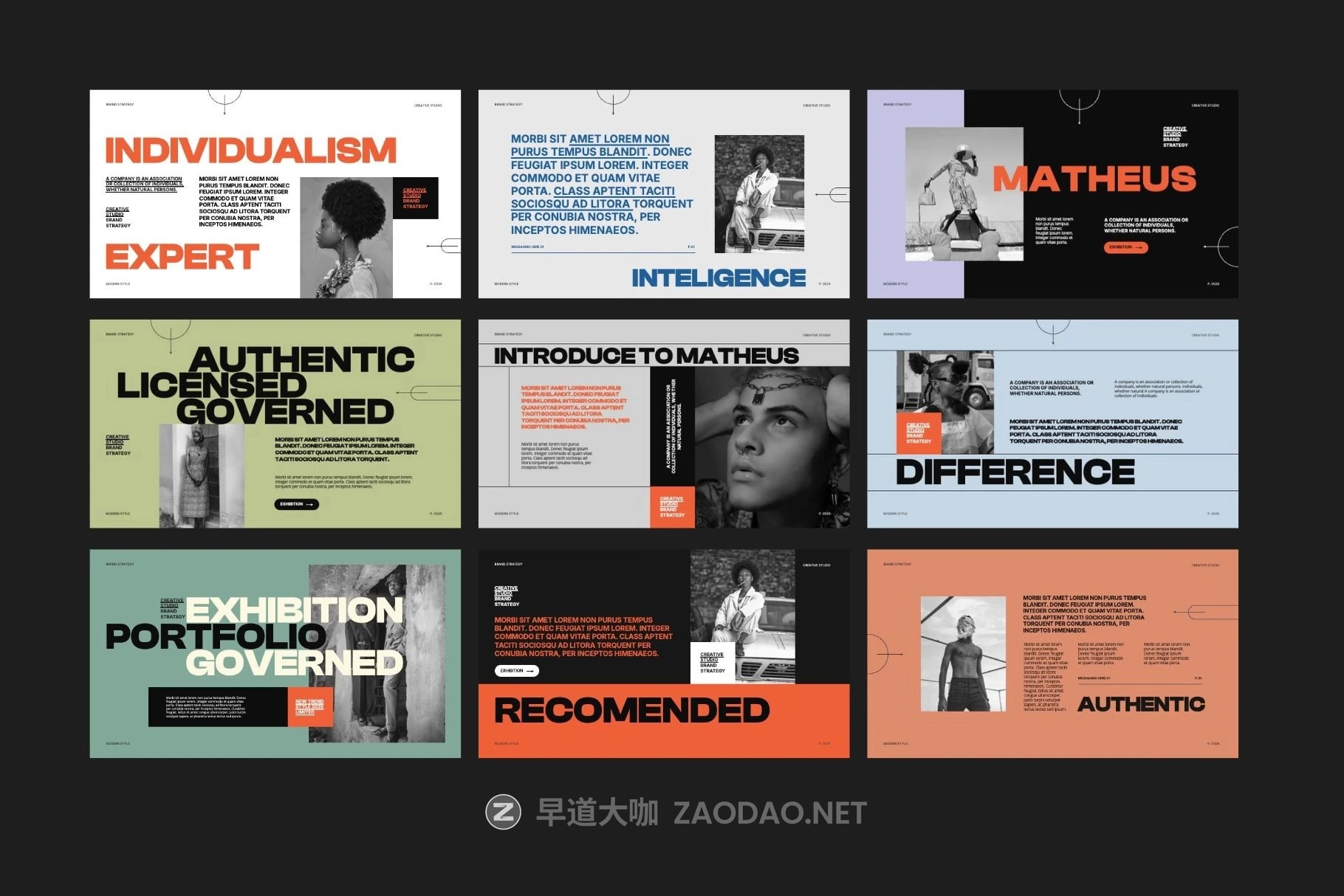 时尚简约品牌作品集营销策划演示文稿设计Canva模版 Modern Brand Strategy Canva Template – Matheus插图 时尚简约品牌作品集营销策划演示文稿设计Canva模版 Modern Brand Strategy Canva Template – Matheus插图