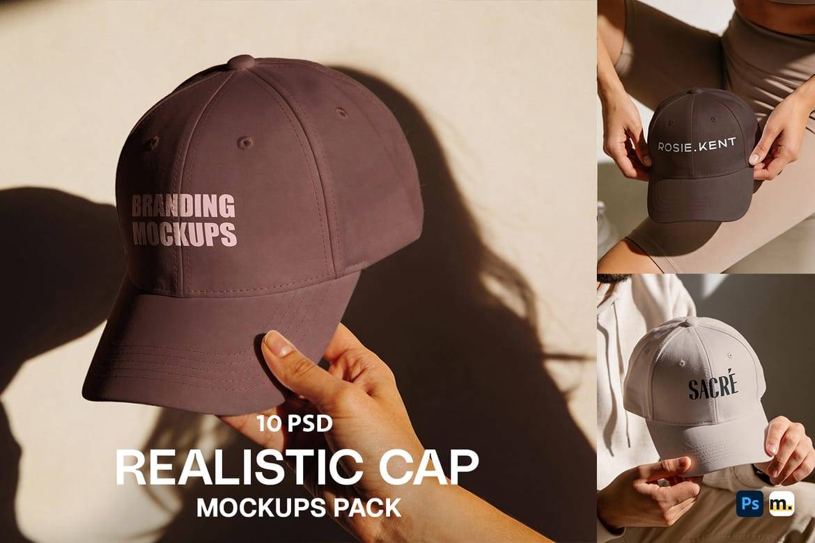 10款优雅遮阳帽棒球帽旅行帽鸭舌帽品牌logo设计贴图psd样机模板 Aesthetic cap mockups特色图 10款优雅遮阳帽棒球帽旅行帽鸭舌帽品牌logo设计贴图psd样机模板 Aesthetic cap mockups