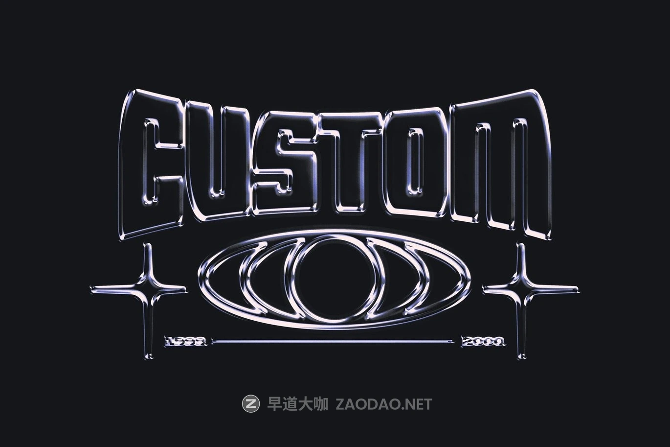 复古透明水晶玻璃3D立体海报标题logo设计ps文本特效样机 Retro Chrome Text Effect插图2 复古透明水晶玻璃3D立体海报标题logo设计ps文本特效样机 Retro Chrome Text Effect插图2
