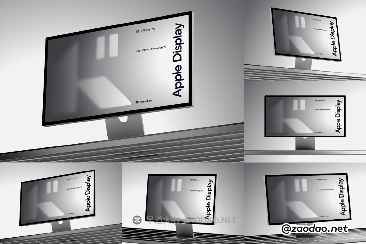 8款工业风金属场景苹果Display显示器UI作品集设计贴图效果图psd样机 Display Mockup – Metal Scene Pack (PSD)插图 8款工业风金属场景苹果Display显示器UI作品集设计贴图效果图psd样机 Display Mockup – Metal Scene Pack (PSD)插图