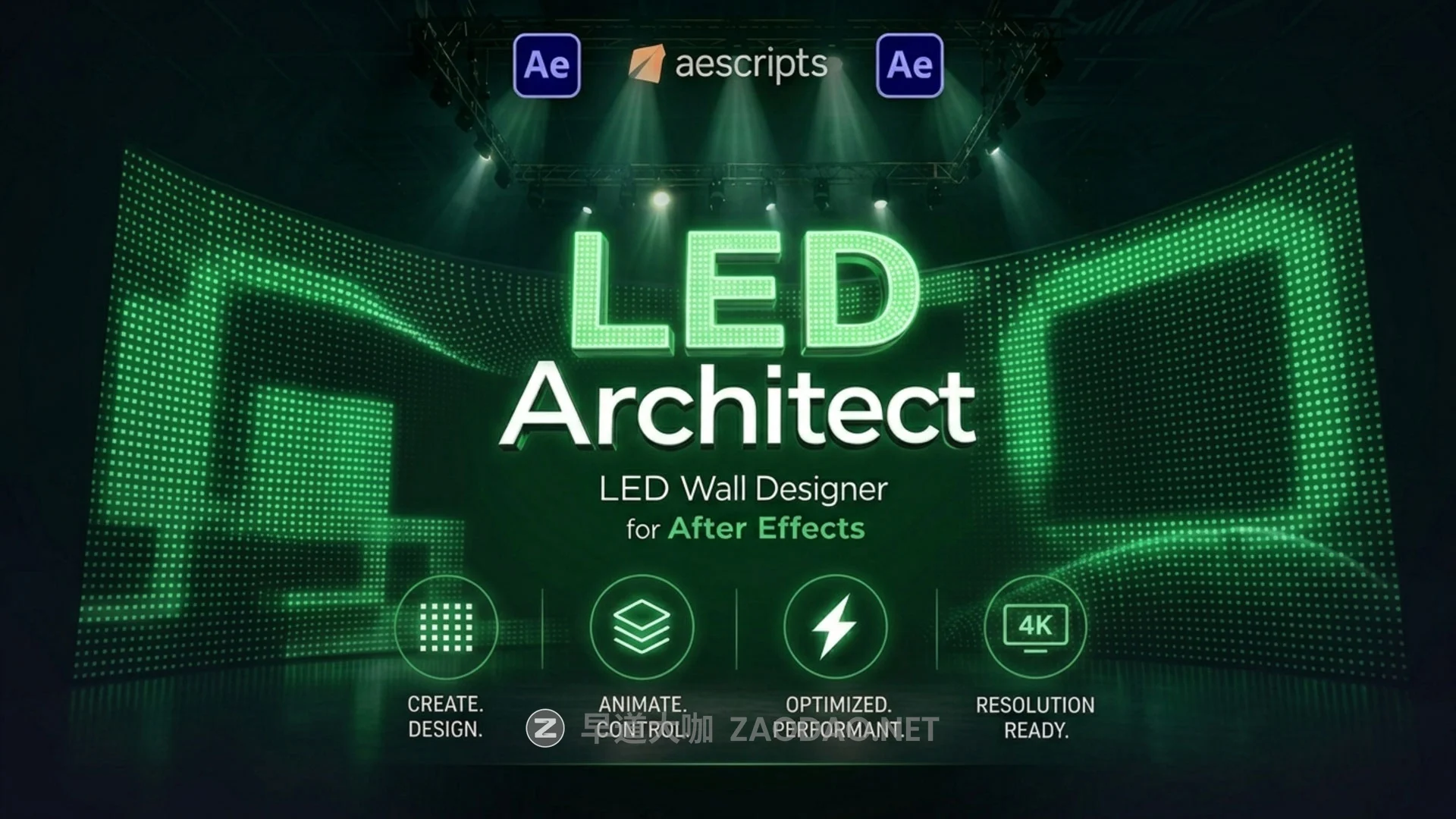 AE脚本 大屏幕LED墙分辨率布局计算生成视频剪辑特效工具 Aescripts – LED Architect v1.0插图 AE脚本 大屏幕LED墙分辨率布局计算生成视频剪辑特效工具 Aescripts – LED Architect v1.0插图