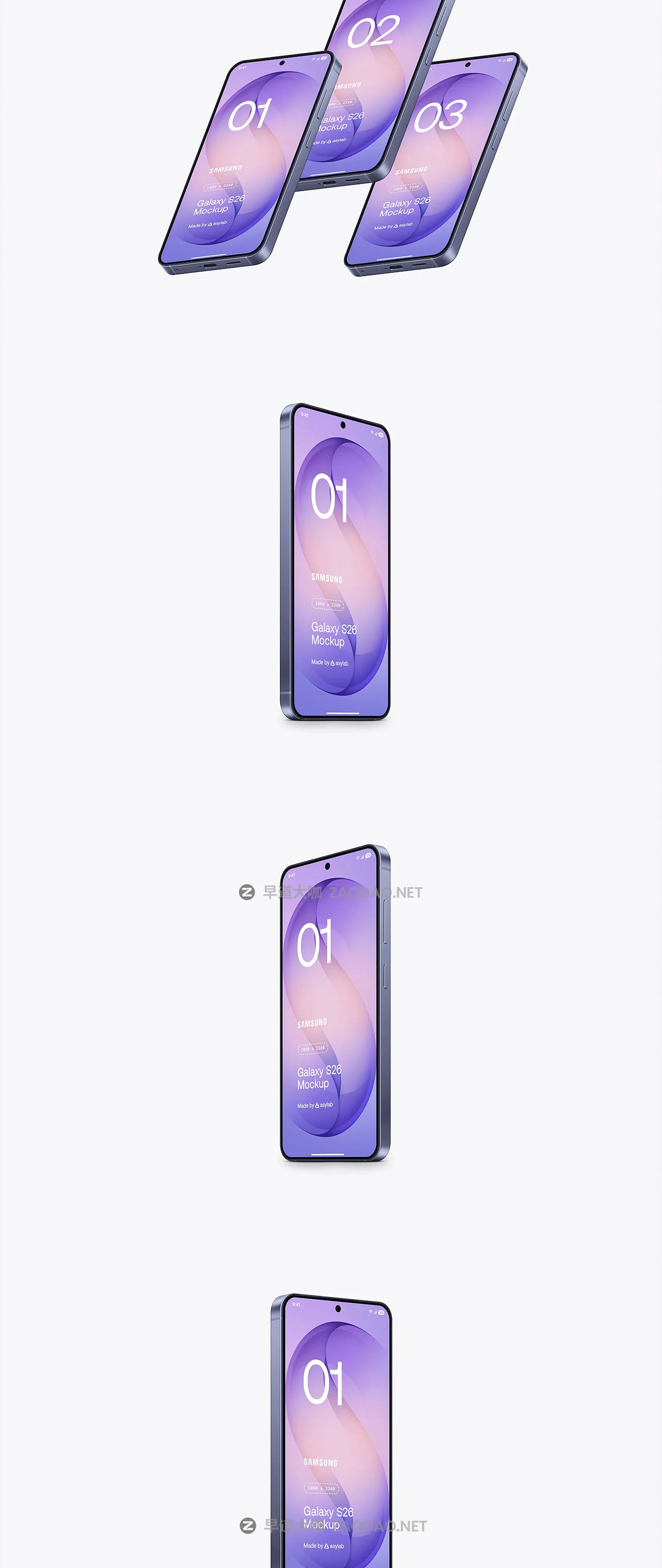 24款高级ui界面作品集设计三星Galaxy S26手机展示效果图psd样机模板 Samsung Galaxy S26 Mockups插图10 24款高级ui界面作品集设计三星Galaxy S26手机展示效果图psd样机模板 Samsung Galaxy S26 Mockups插图10