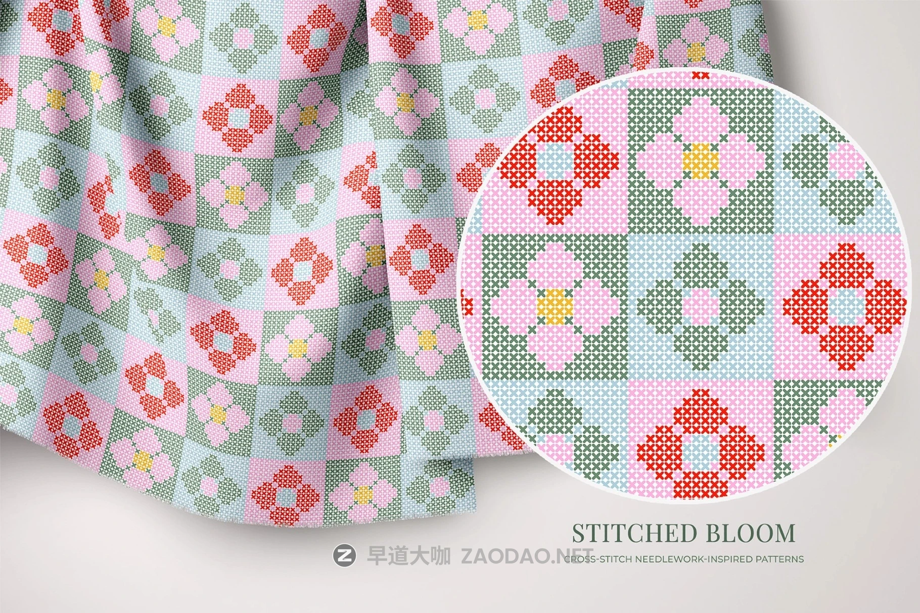 28组现代小清新针织几何花卉图案无缝拼接图案纹样矢量素材 Stitched Floral Seamless Pattern Collection插图1 28组现代小清新针织几何花卉图案无缝拼接图案纹样矢量素材 Stitched Floral Seamless Pattern Collection插图1