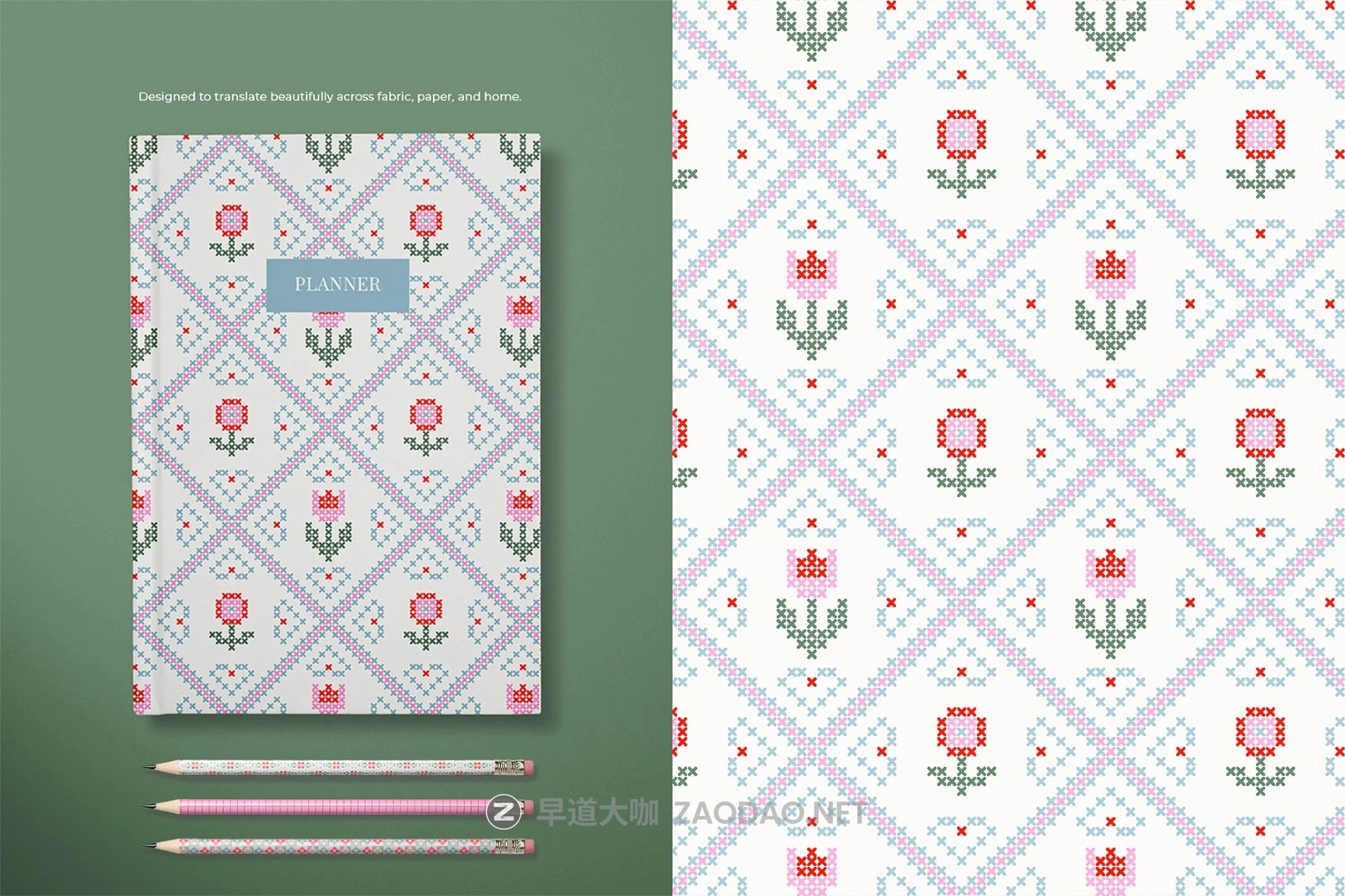 28组现代小清新针织几何花卉图案无缝拼接图案纹样矢量素材 Stitched Floral Seamless Pattern Collection插图5 28组现代小清新针织几何花卉图案无缝拼接图案纹样矢量素材 Stitched Floral Seamless Pattern Collection插图5