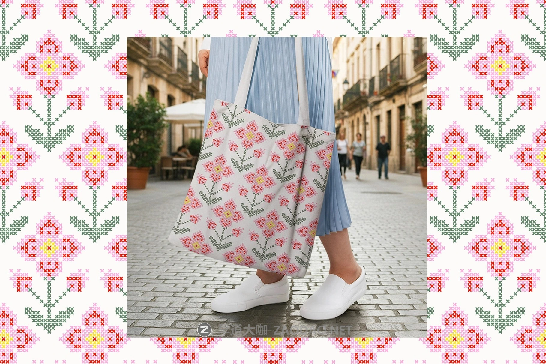 28组现代小清新针织几何花卉图案无缝拼接图案纹样矢量素材 Stitched Floral Seamless Pattern Collection插图6 28组现代小清新针织几何花卉图案无缝拼接图案纹样矢量素材 Stitched Floral Seamless Pattern Collection插图6