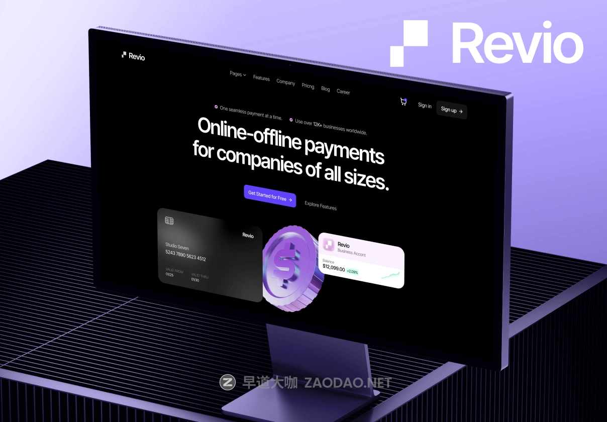 18屏金融科技支付SaaS服务网站ui界面设计figma模板素材 Revio – Fintech SAAS Website Design插图 18屏金融科技支付SaaS服务网站ui界面设计figma模板素材 Revio – Fintech SAAS Website Design插图