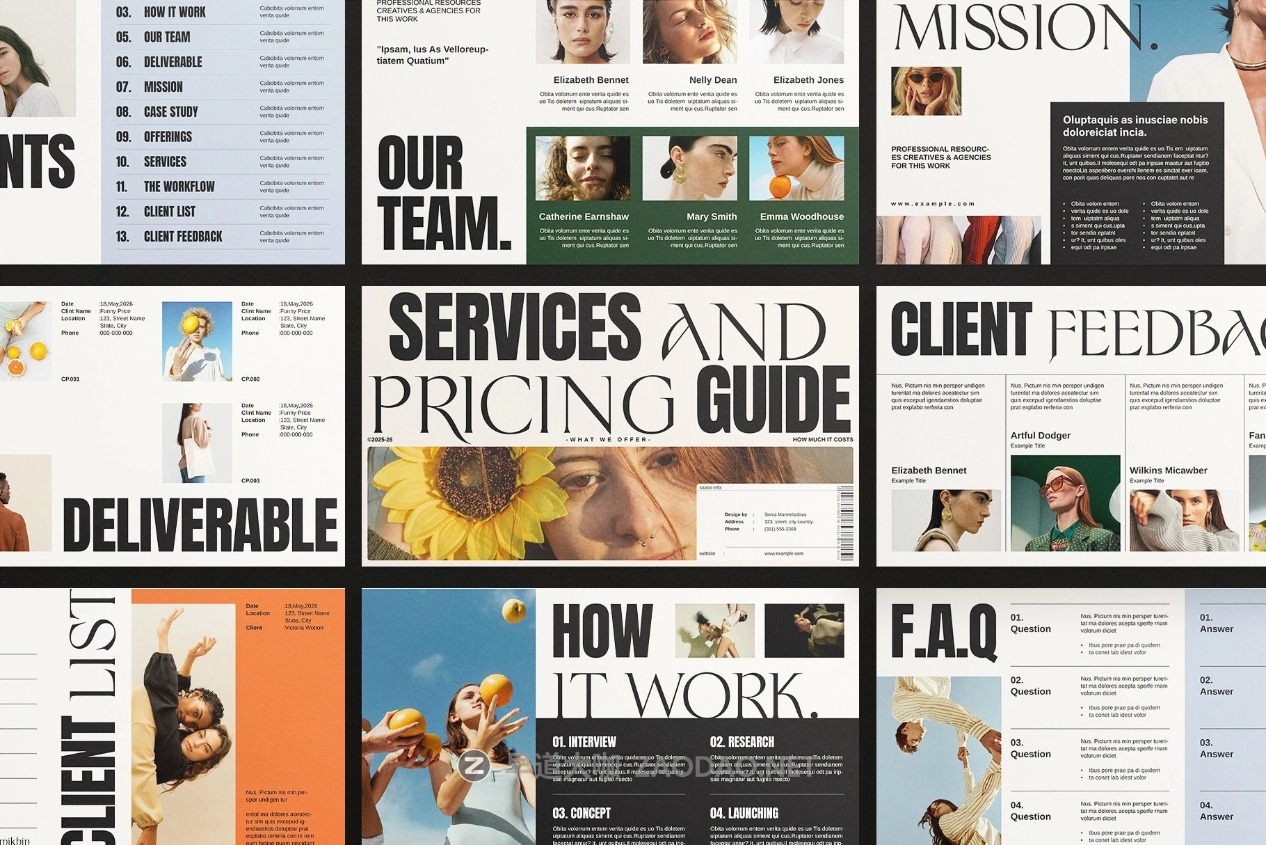 现代时尚品牌营销策划演示文稿设计ppt模版 Services and Pricing Guide Presentation Template插图1 现代时尚品牌营销策划演示文稿设计ppt模版 Services and Pricing Guide Presentation Template插图1