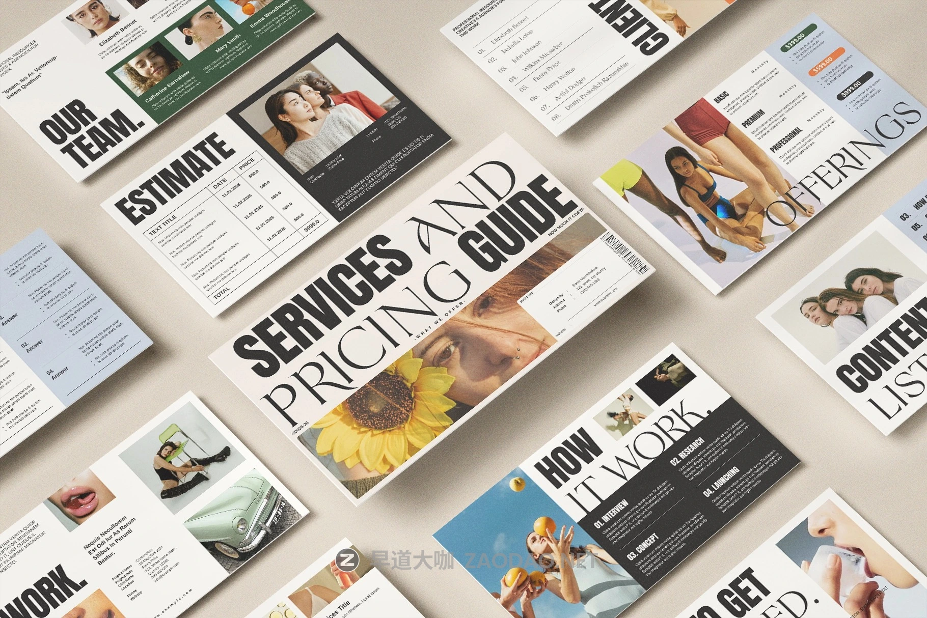 现代时尚品牌营销策划演示文稿设计ppt模版 Services and Pricing Guide Presentation Template插图6 现代时尚品牌营销策划演示文稿设计ppt模版 Services and Pricing Guide Presentation Template插图6