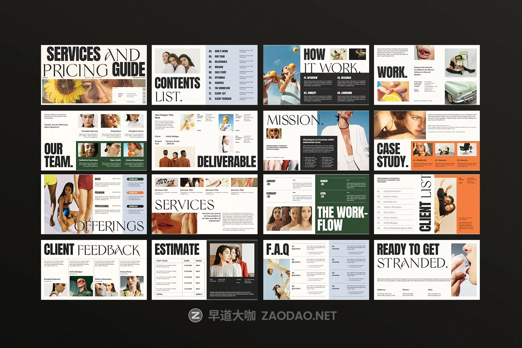 现代时尚品牌营销策划演示文稿设计ppt模版 Services and Pricing Guide Presentation Template插图7 现代时尚品牌营销策划演示文稿设计ppt模版 Services and Pricing Guide Presentation Template插图7