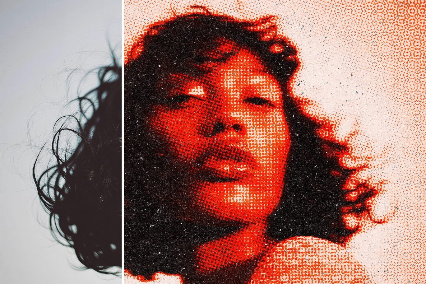 彩色半调划痕颗粒照片效果ps特效滤镜样机 Color Halftoner Photo Effect插图3 彩色半调划痕颗粒照片效果ps特效滤镜样机 Color Halftoner Photo Effect插图3
