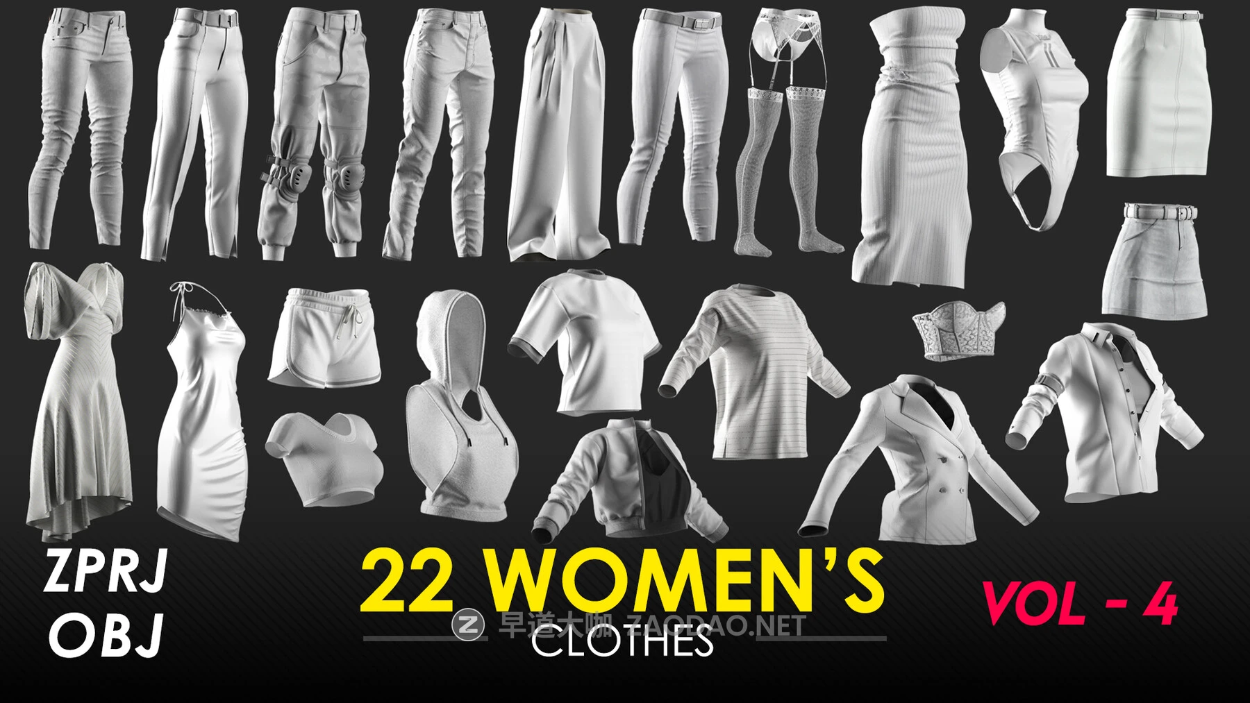 22组女士服饰服装3D资产Marvelous/OBJ/Avatar模型工程文件 Artstation – 22 Women’s Clothes – VOL 4 – Marvelous / CLO Project file插图 22组女士服饰服装3D资产Marvelous/OBJ/Avatar模型工程文件 Artstation – 22 Women’s Clothes – VOL 4 – Marvelous / CLO Project file插图