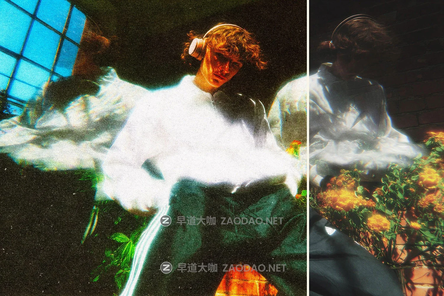 朦胧模糊颗粒感冷色调电影级复古人像图片修图ps特效样机 Blur Cold Postcard Effect插图2 朦胧模糊颗粒感冷色调电影级复古人像图片修图ps特效样机 Blur Cold Postcard Effect插图2