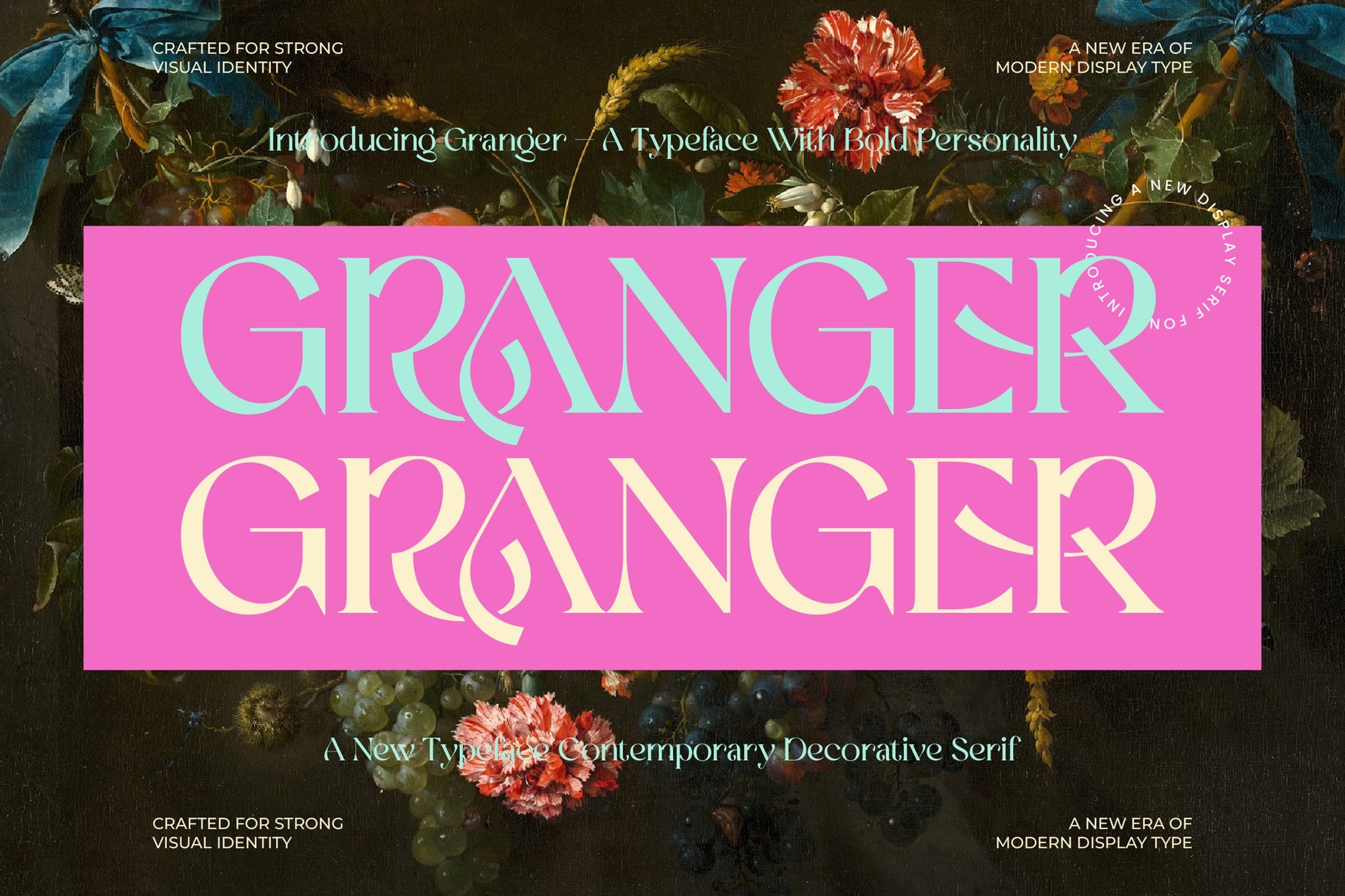 现代优雅奢华品牌海报徽标设计衬线英文字体安装包 Granger Modern Serif Font特色图 现代优雅奢华品牌海报徽标设计衬线英文字体安装包 Granger Modern Serif Font