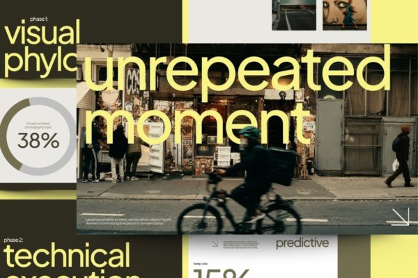 现代美学街头品牌摄影作品集演示文稿设计ppt模版 Street Photography Workshop Presentation Template
