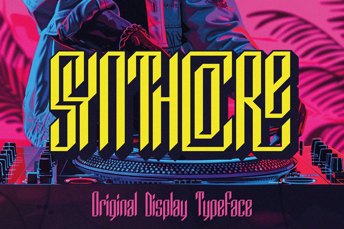 现代俏皮品牌海报徽标设计装饰英文字体安装包 Synthcore – Fututristic Display Font特色图 现代俏皮品牌海报徽标设计装饰英文字体安装包 Synthcore – Fututristic Display Font