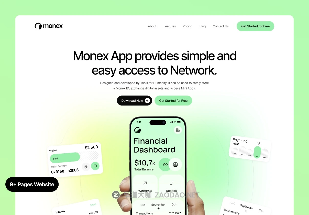 9屏现代绿色调金融科技银行网站用户登录落地ui界面设计figma模板素材 Monex — Finance Mobile App Landing Page插图 9屏现代绿色调金融科技银行网站用户登录落地ui界面设计figma模板素材 Monex — Finance Mobile App Landing Page插图