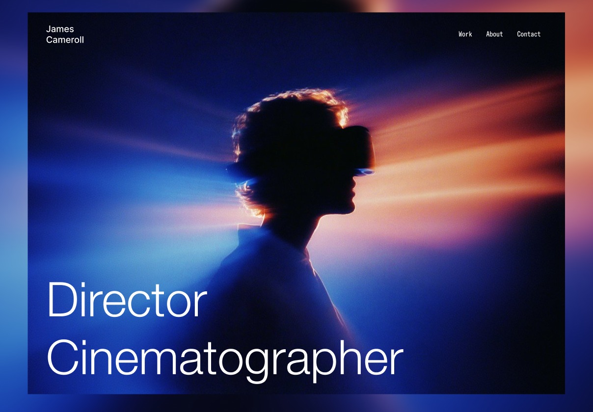 创意响应式电影摄影作品集网站用户界面ui设计framer模板素材 James Cameroll – Cinematography Portfolio特色图 创意响应式电影摄影作品集网站用户界面ui设计framer模板素材 James Cameroll – Cinematography Portfolio