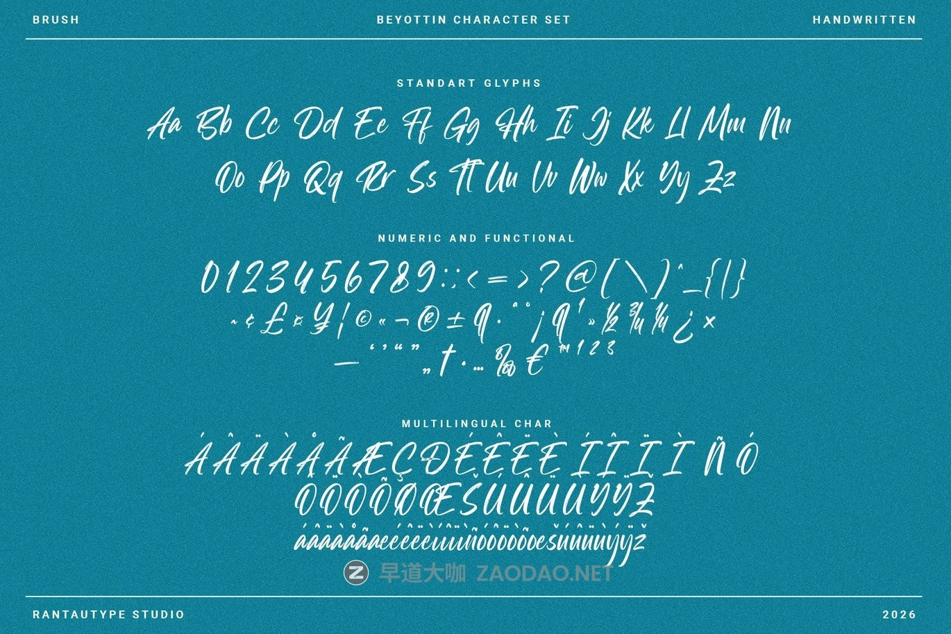 时尚优雅品牌杂志广告包装设计手写英文字体安装包 Beyottin Modern Brush Font插图6 时尚优雅品牌杂志广告包装设计手写英文字体安装包 Beyottin Modern Brush Font插图6