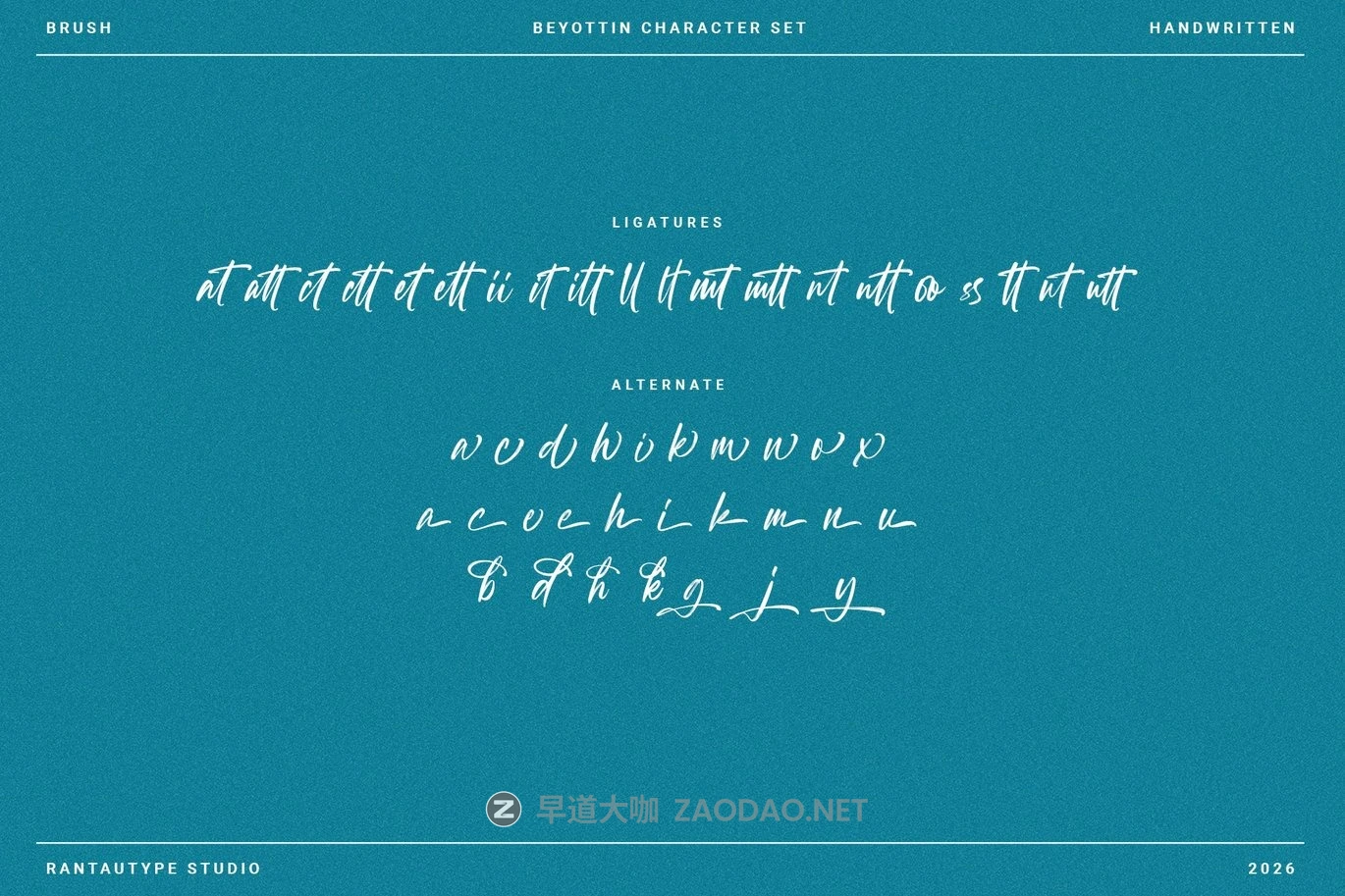 时尚优雅品牌杂志广告包装设计手写英文字体安装包 Beyottin Modern Brush Font插图14 时尚优雅品牌杂志广告包装设计手写英文字体安装包 Beyottin Modern Brush Font插图14