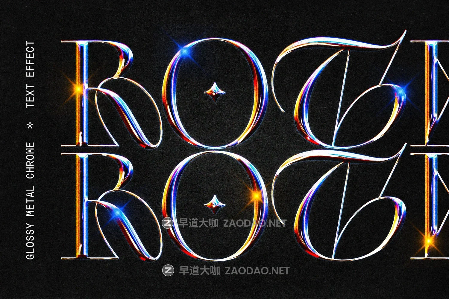 潮流复古金属镀铬渐变3D立体颗粒感海报专辑标题logo文字设计ps特效样机 Glossy Metal Chrome Text & Logo Effect插图 潮流复古金属镀铬渐变3D立体颗粒感海报专辑标题logo文字设计ps特效样机 Glossy Metal Chrome Text & Logo Effect插图