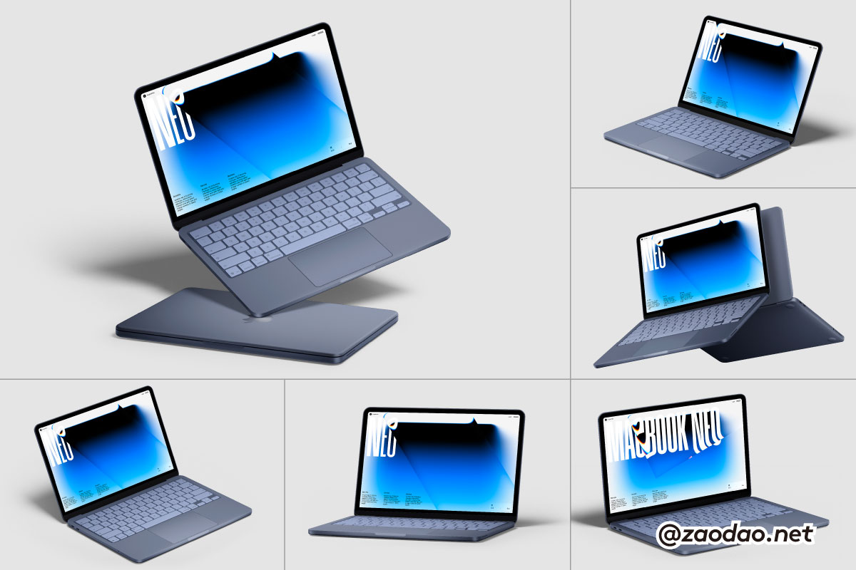 16款网站ui界面设计苹果MacBook Neo电脑贴图效果图psd/figma/sketch样机模板 MacBook Neo Mockups by ls.graphics插图1 16款网站ui界面设计苹果MacBook Neo电脑贴图效果图psd/figma/sketch样机模板 MacBook Neo Mockups by ls.graphics插图1
