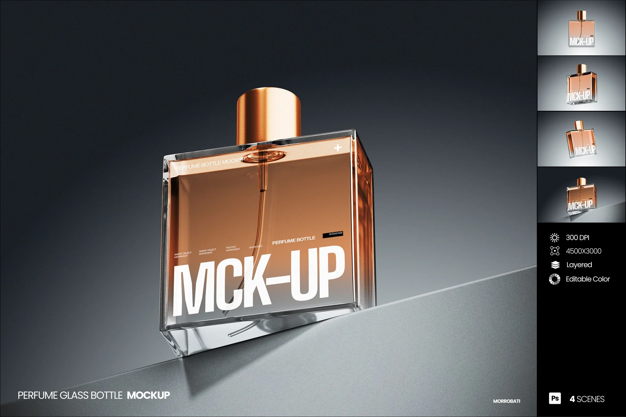 4款精致透明香水玻璃瓶设计ps展示效果图贴图样机mockup模板素材 Perfume Glass Bottle Mockup插图 4款精致透明香水玻璃瓶设计ps展示效果图贴图样机mockup模板素材 Perfume Glass Bottle Mockup插图