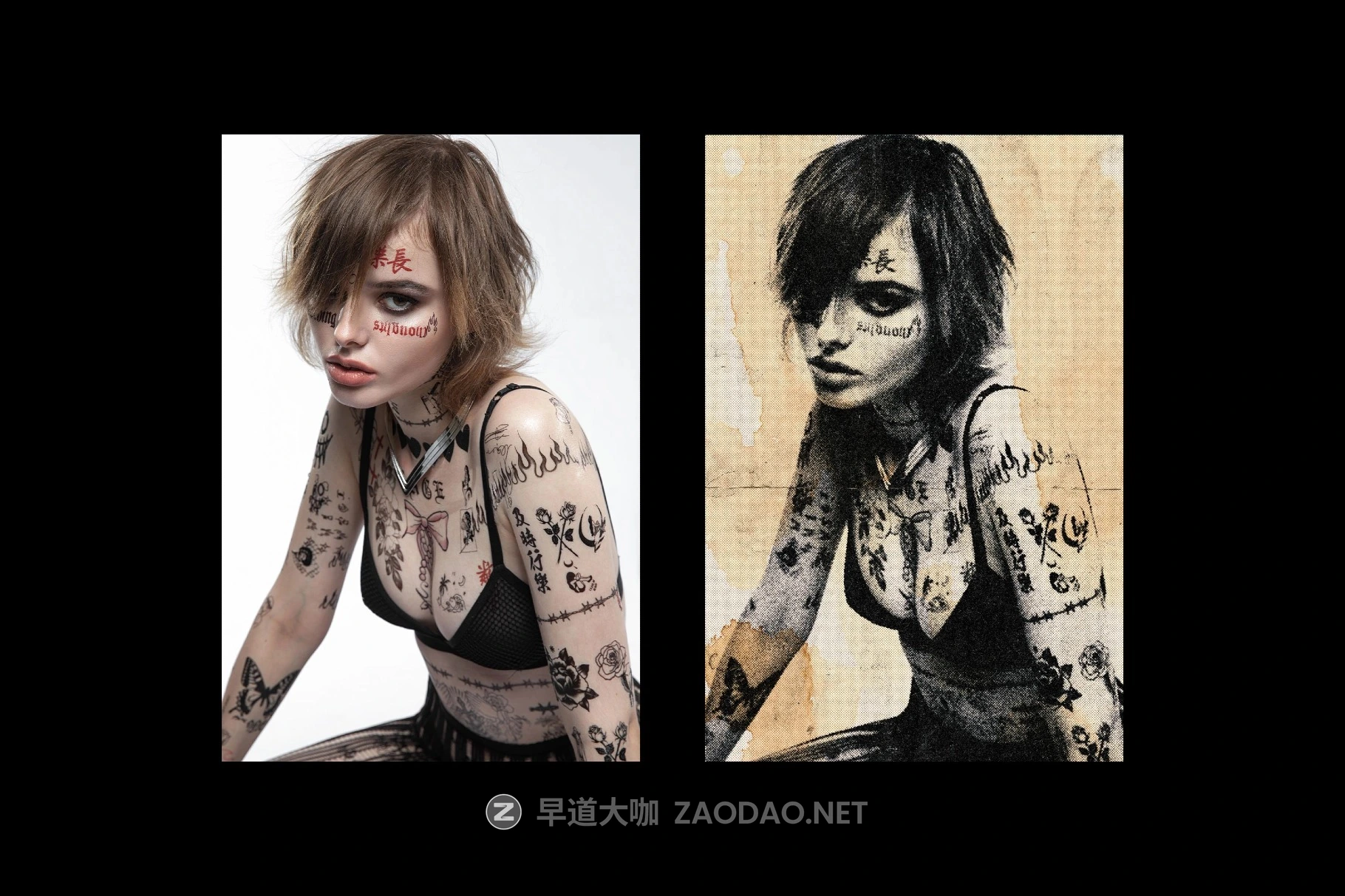 复古做旧半调颗粒磨损纹理照片效果ps特效滤镜样机 Grunge Halftone Photo Effect插图3 复古做旧半调颗粒磨损纹理照片效果ps特效滤镜样机 Grunge Halftone Photo Effect插图3