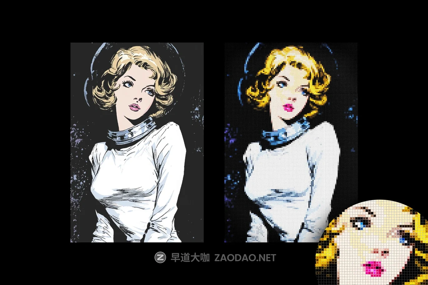 未来主义复古马赛克像素风低保真电子游戏动漫插画后期ps特效样机 Pixelated Mosaic Photo Effect插图1 未来主义复古马赛克像素风低保真电子游戏动漫插画后期ps特效样机 Pixelated Mosaic Photo Effect插图1