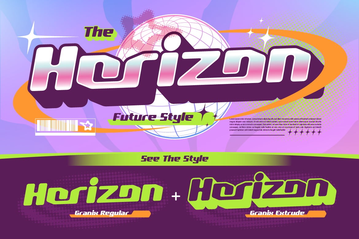 复古美学Y2K街头涂鸦海报游戏标题设计装饰英文字体安装包 Granix插图1 复古美学Y2K街头涂鸦海报游戏标题设计装饰英文字体安装包 Granix插图1