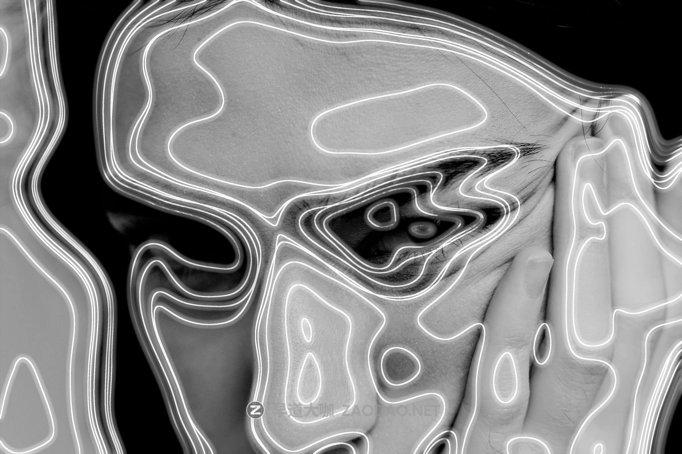 复古模糊线条轮廓人像剪影图片后期修图效果ps特效滤镜样机 Contour Map Photo Effect插图3 复古模糊线条轮廓人像剪影图片后期修图效果ps特效滤镜样机 Contour Map Photo Effect插图3