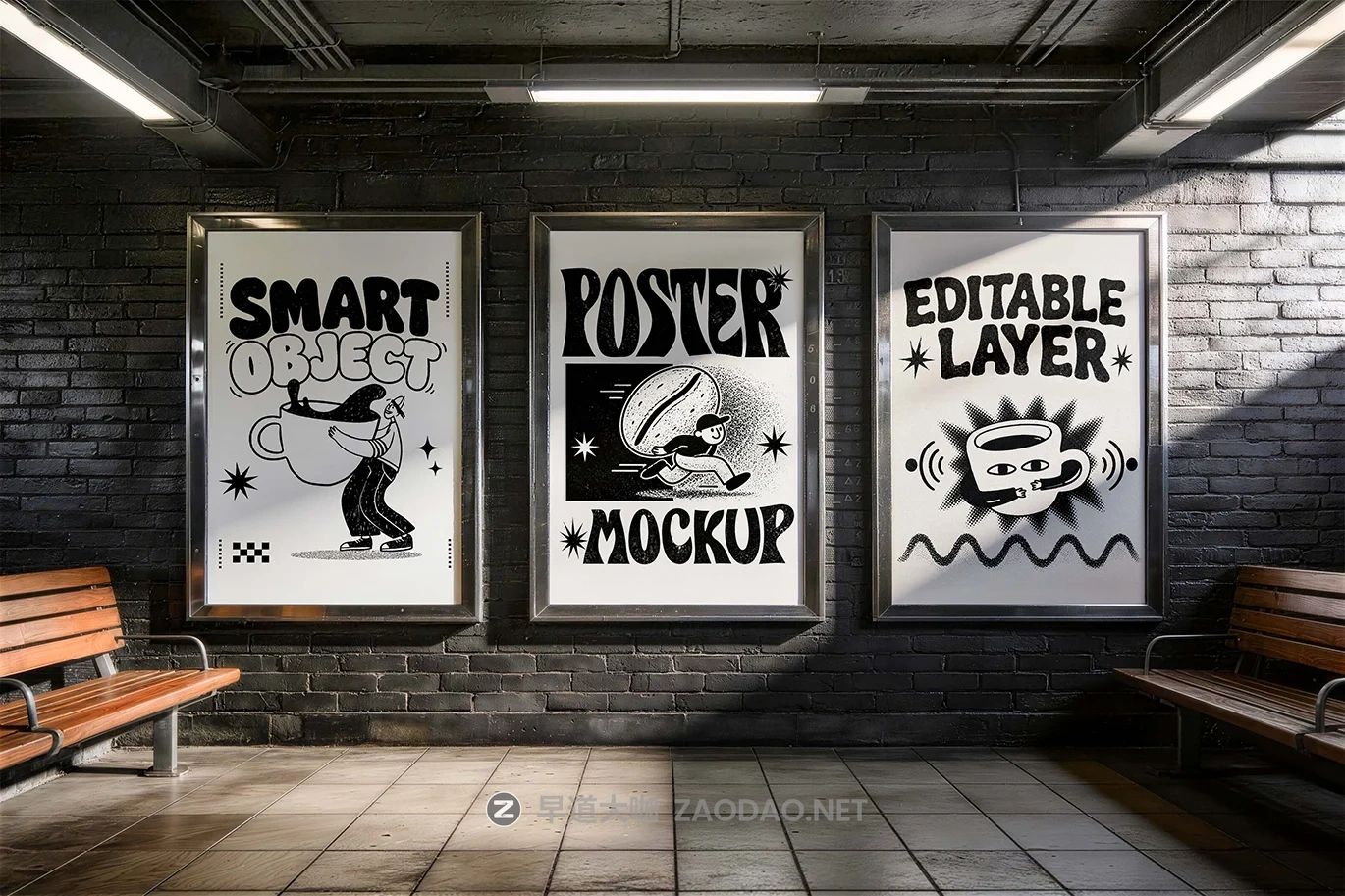 3个角度城市室内场景海报广告牌设计ps贴图效果图mockup样机模板 Metro Station Poster Mockup插图3 3个角度城市室内场景海报广告牌设计ps贴图效果图mockup样机模板 Metro Station Poster Mockup插图3