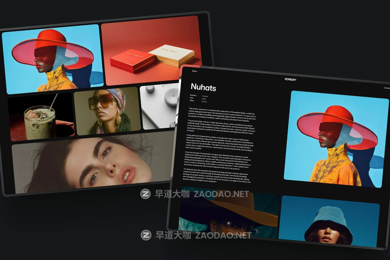 响应式AI案例个人设计摄影作品集网站ui界面排版布局framer模板 Ronda — AI Agency Portfolio Framer Template插图3 响应式AI案例个人设计摄影作品集网站ui界面排版布局framer模板 Ronda — AI Agency Portfolio Framer Template插图3