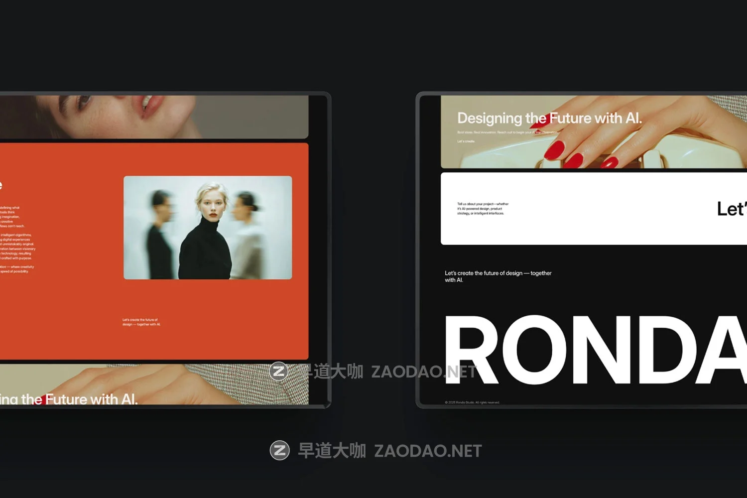 响应式AI案例个人设计摄影作品集网站ui界面排版布局framer模板 Ronda — AI Agency Portfolio Framer Template插图2 响应式AI案例个人设计摄影作品集网站ui界面排版布局framer模板 Ronda — AI Agency Portfolio Framer Template插图2