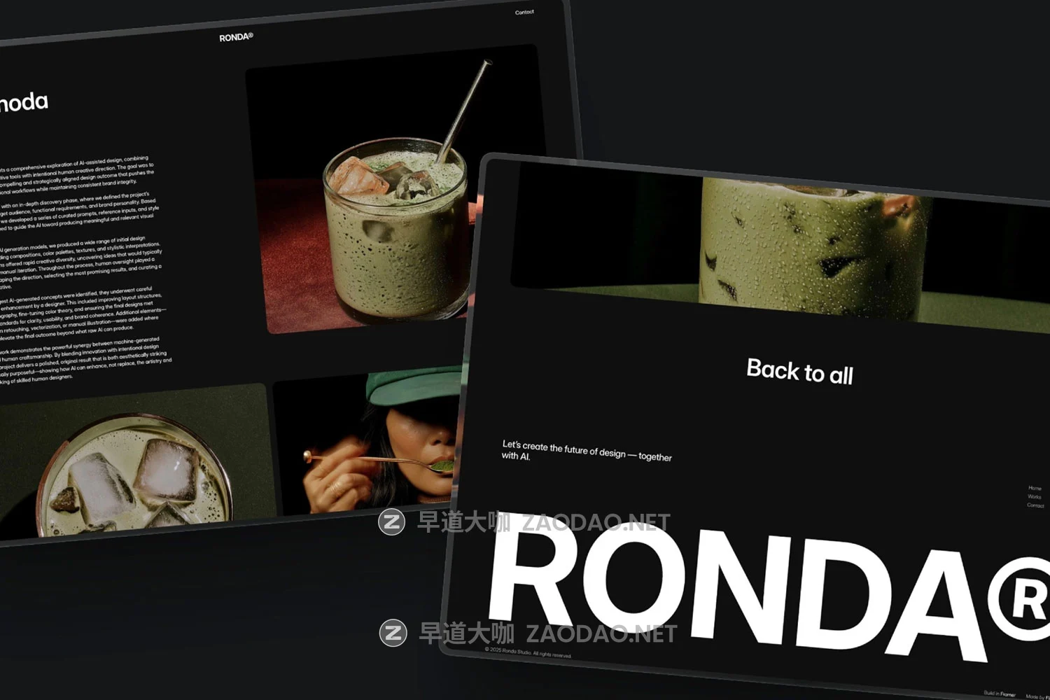 响应式AI案例个人设计摄影作品集网站ui界面排版布局framer模板 Ronda — AI Agency Portfolio Framer Template插图1 响应式AI案例个人设计摄影作品集网站ui界面排版布局framer模板 Ronda — AI Agency Portfolio Framer Template插图1