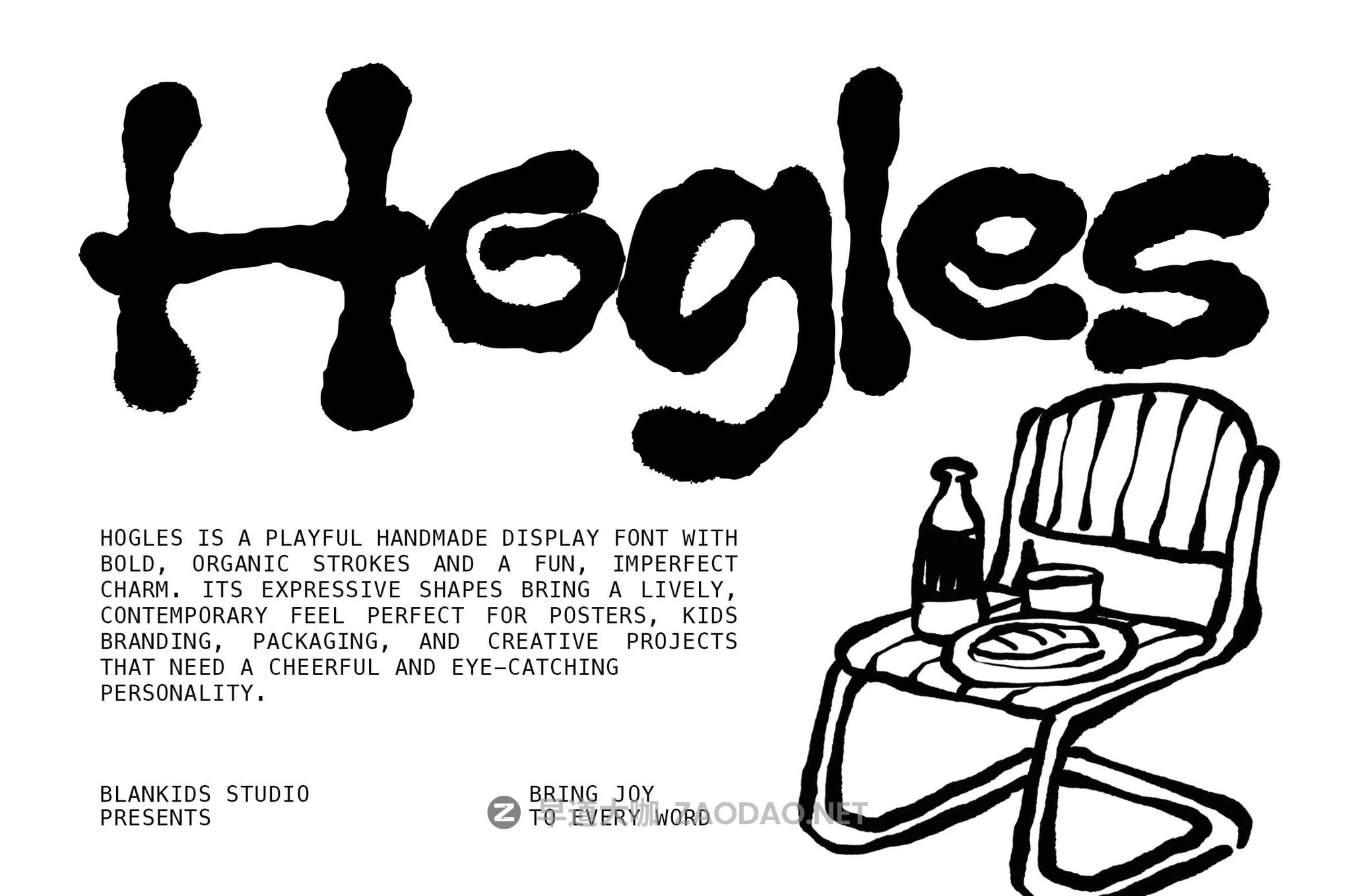 现代俏皮儿童品牌海报包装标志设计手写英文字体安装包 Hogles – Playful Handmade Display Font插图 现代俏皮儿童品牌海报包装标志设计手写英文字体安装包 Hogles – Playful Handmade Display Font插图