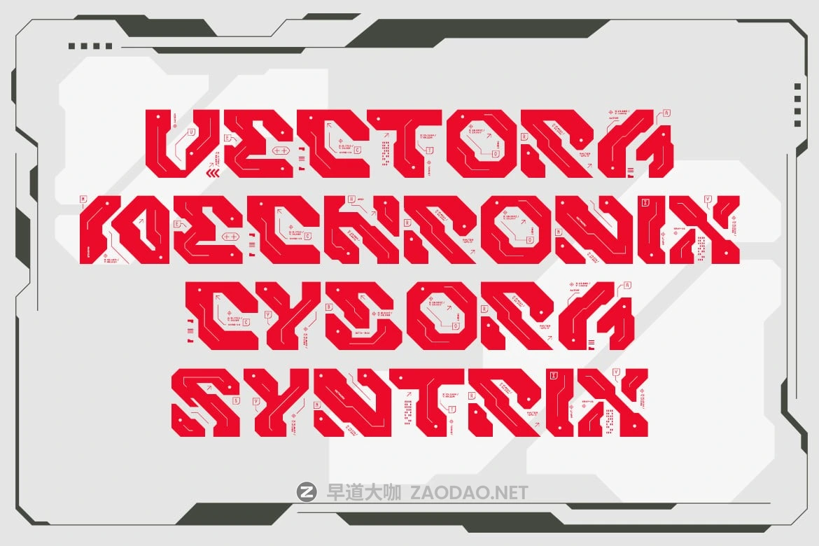 未来科幻赛博朋克机甲电子竞技游戏设计装饰英文字体安装包 Mecha Vorte – Futuristic Tech Font插图9 未来科幻赛博朋克机甲电子竞技游戏设计装饰英文字体安装包 Mecha Vorte – Futuristic Tech Font插图9