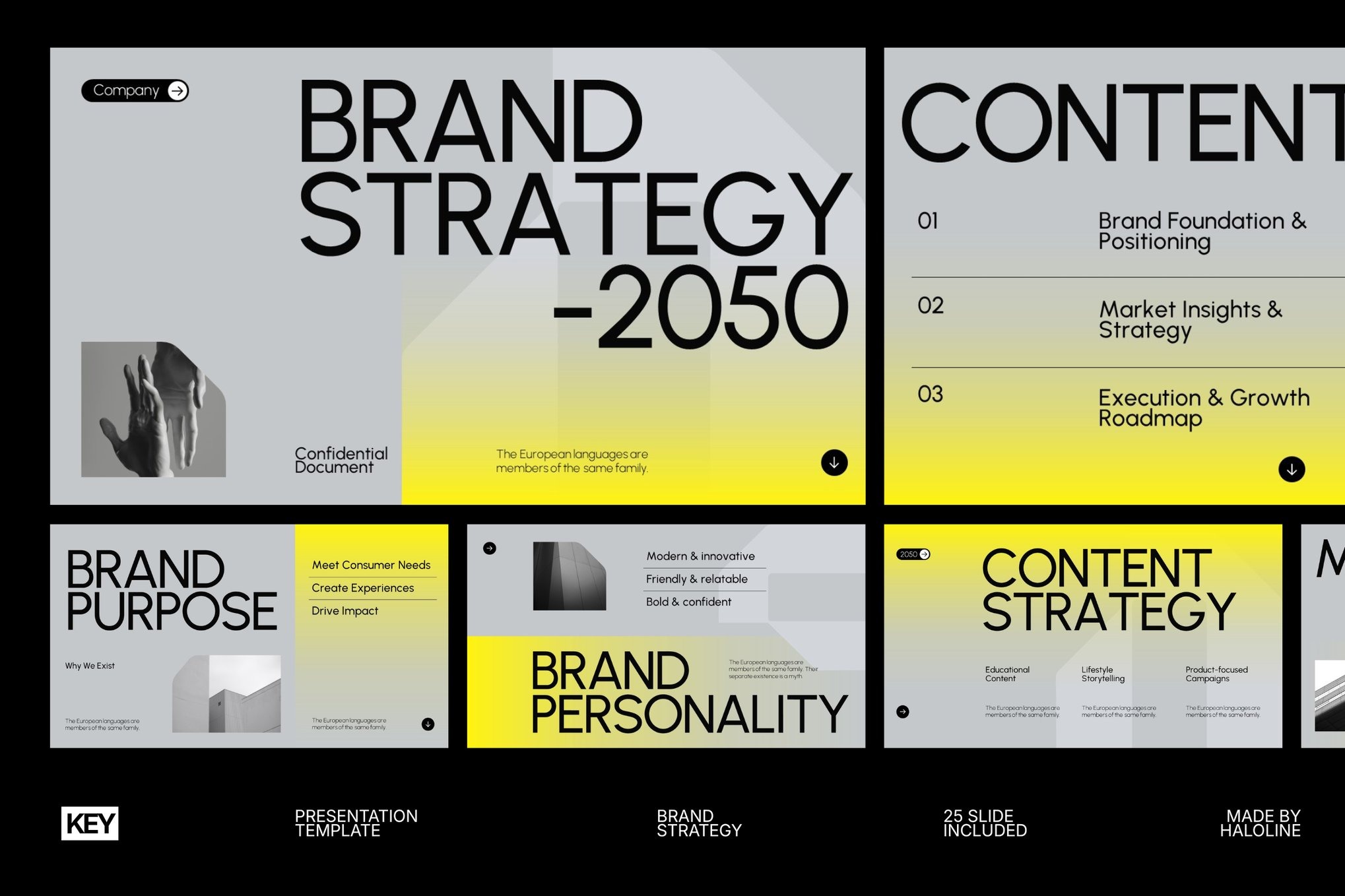 黄灰色调现代品牌营销策划演示文稿设计ppt+keynote模版 Yellow Modern Brand Strategy Powerpoint+Keynote 001特色图 黄灰色调现代品牌营销策划演示文稿设计ppt+keynote模版 Yellow Modern Brand Strategy Powerpoint+Keynote 001