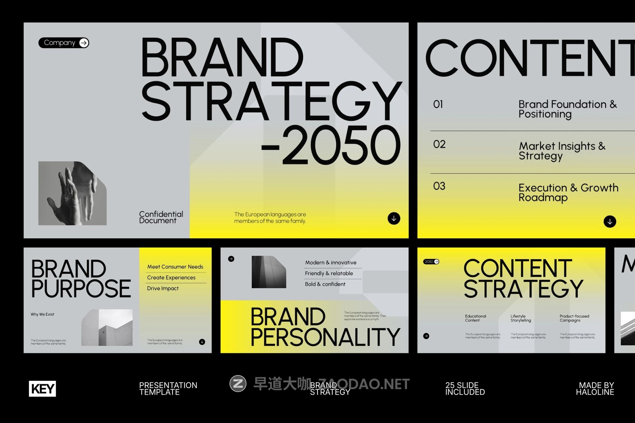 黄灰色调现代品牌营销策划演示文稿设计ppt+keynote模版 Yellow Modern Brand Strategy Powerpoint+Keynote 001插图 黄灰色调现代品牌营销策划演示文稿设计ppt+keynote模版 Yellow Modern Brand Strategy Powerpoint+Keynote 001插图